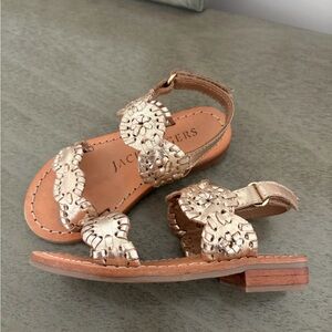 Jack Rogers Lauren Gold Toddler Sandals